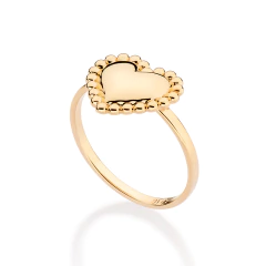 Anel Rommanel Skinny Com Coração Liso Abaulado 513543 - comprar online