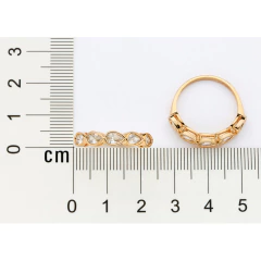 Anel Skinny Com 5 Zirconias Em Formato Gota De 5X3 Mm. na internet