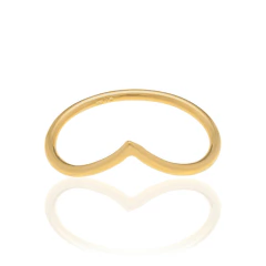 Anel Skinny Ring Com Curvatura Em V. - comprar online