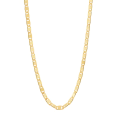 Cordao Formado Por Fio Com Pecas Navetes Torcidas, Com Detalhes Lisos E Vazados. Med 50 Cm - Joias Rommanel | Carla Damasceno Joias