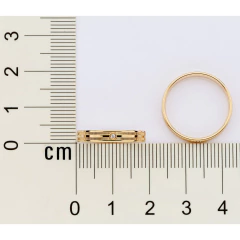 Aliança Rommanel De 3Mm Com Frisos E 1 Zirconia 513533 - loja online