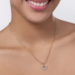 Pingente Rommanel Coração Pés De Bebe E Mamãe Com Zirconias - Joias Rommanel | Carla Damasceno Joias