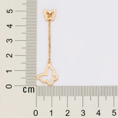 Brinco Rommanel Pêndulo Com Borboletas Embalagem p/ Presente na internet