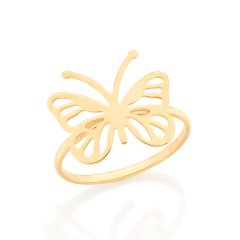 Anel Com Borboleta Vazada. - loja online