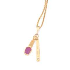 Imagem do Pingente Formado Por Placa Com Escrita Manicure Composto Por 1 Zirconia De 1,25 Mm, E Esmalte Com Apliacacao De Resina.M