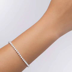 Pulseira Prata Rommanel Maciça Com Bolas 20 Cm Lançamento - comprar online