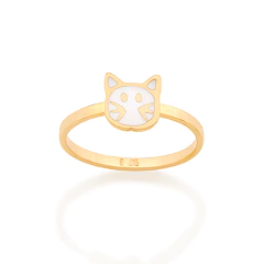 Anel Infantil Gato Com Aplicacao De Resina. na internet