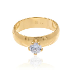 Aliança Rommanel Lisa Com Zircônia 511401 - comprar online