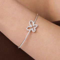 Bracelete Rommanel Borboleta Prata Maciça 925 - Joias Rommanel | Carla Damasceno Joias