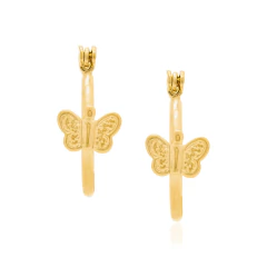 Brinco Rommanel Argola Infantil Com Borboleta 525241 - loja online