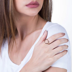 Imagem do Anel Com Coracao Vazado.