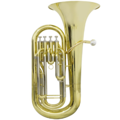 Euphonium Bombardino Sib New York NY EP340 4 Pistos Laqueado Detalhes Niquelado