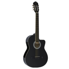 Violão Vogga Elétrico VCE300BK Aço Cutaway Tampo Preto