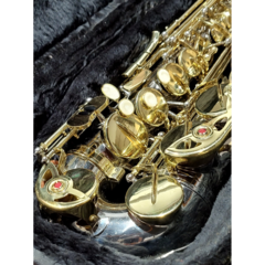 Sax Alto Zion AS200NL Niquelado Chaves Douradas - Usado - Plander