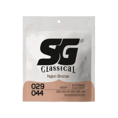 Encordoamento SG Nylon Bronze 65/35 Prata 5405 Tensão Alta Pesada Para Violão (0.029 - 0.044)