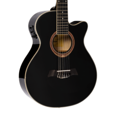 Violão Michael Eletroacústico VMY340 Mini Jumbo Cutway Preto - comprar online