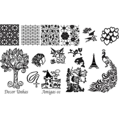 Decor Amigas 01 - Floral, Pássaros, Pavão, Terço