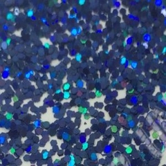 Glitter Hexagonal Pequeno Azul Escuro Holográfico