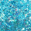 Glitter Hexagonal Pequeno Azul Holográfico