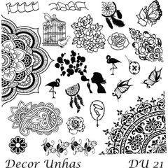 Decor Unhas 21 - Mandala, Flamingo, Filtro dos Sonhos