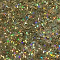 Glitter Hexagonal Pequeno Dourado Holográfico