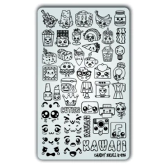 Placa R36 (Candy Skull) - Kawaii