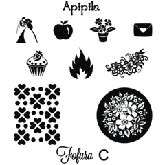 Apipila Fofura C - Fogo, Flores, Maçã, Carta