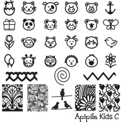 Apipila Crianças Kids C - Bichinhos, Corações