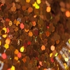Glitter Hexagonal Pequeno Laranja Holográfico