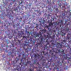 Glitter Hexagonal Mini Lilás Holográfico