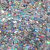 Glitter Hexagonal Mini Prata Holográfico