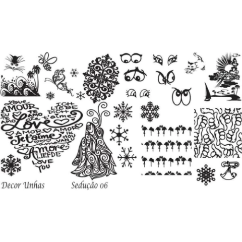 Sedução 06 - Flamingo, Love, Olhos, Floco de Neve