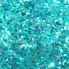 Glitter Hexagonal Mini Turquesa Holográfico