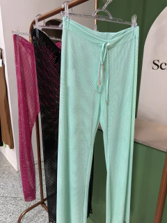 Calça saída de praia telinha/arrastao