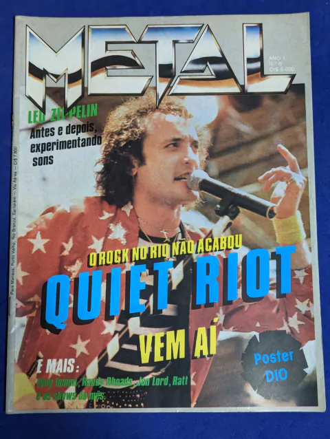 Metal N°08 Revista 1985 Quiet Riot Completa