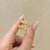 Anel Elegance Ajustável Personalizado Dourado na internet