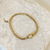 Pulseira Life Coração Cravejado Dourado - comprar online