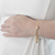 Pulseira Elo Groumet com Zirconia Dourada - comprar online
