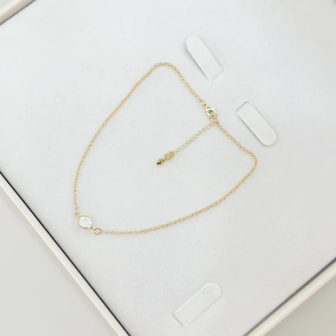 Tornozeleira ponto de luz - ouro18k - comprar online