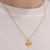 Imagem do Colar Pingente M Personalizado Dourado 45cm