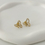 Brinco Borboletas com Zirconia Dourado - comprar online