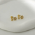 Brinco Três Flores com Zircônia Dourado - comprar online
