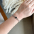 Imagem do Bracelete elos com trevo preto - aço inoxidável