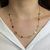 Colar mini flor e trevo - aço inoxidavel ouro18k - USE MALLU - SEMI JÓIA 