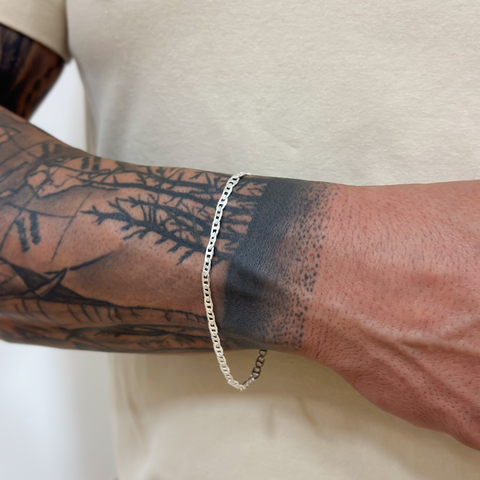 Pulseira piastrine masculina - prata925 - comprar online