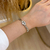 Pulseira elo relógio cravejo - ouro branco - comprar online