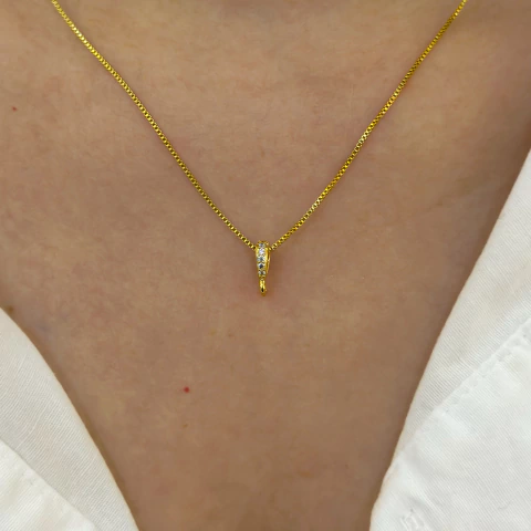 Contra argola cravejada - ouro18k - comprar online