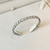 Bracelete cravejado geometrico aberto - ouro branco - USE MALLU - SEMI JÓIA 