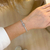 Pulseira fivela cravejada ajustavel - ouro branco - comprar online