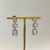 Brinco tres pedras - ouro branco - loja online